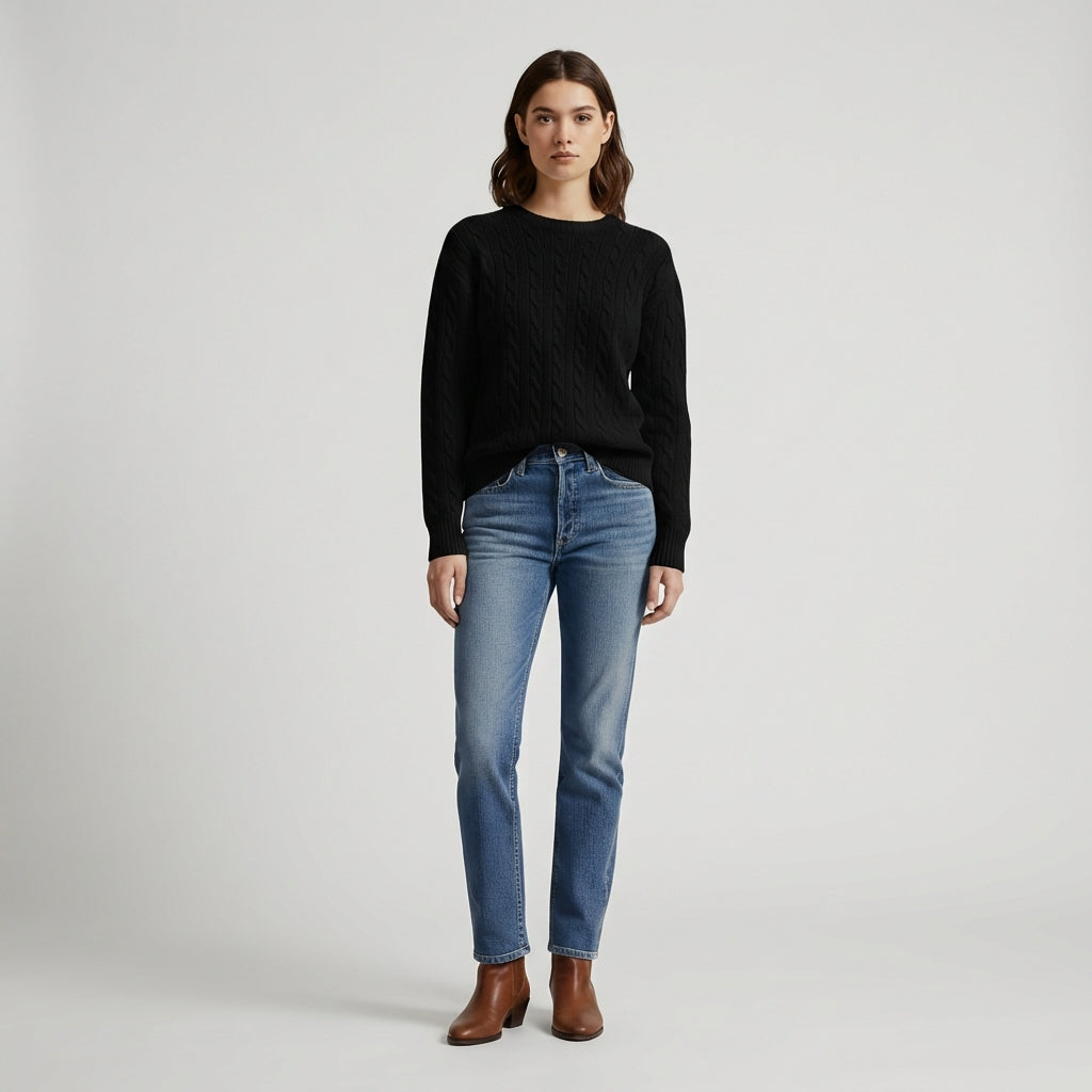 Ember Women’s Cable Knit Sweater | Long