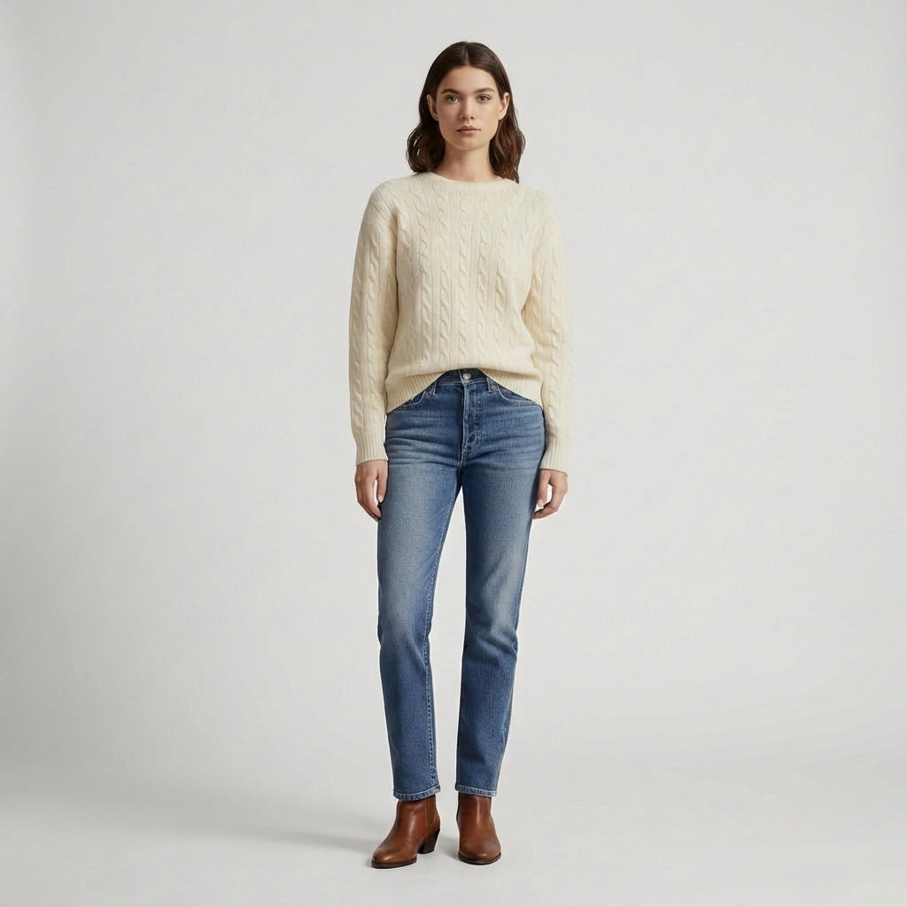 Ember Women’s Cable Knit Sweater | Long