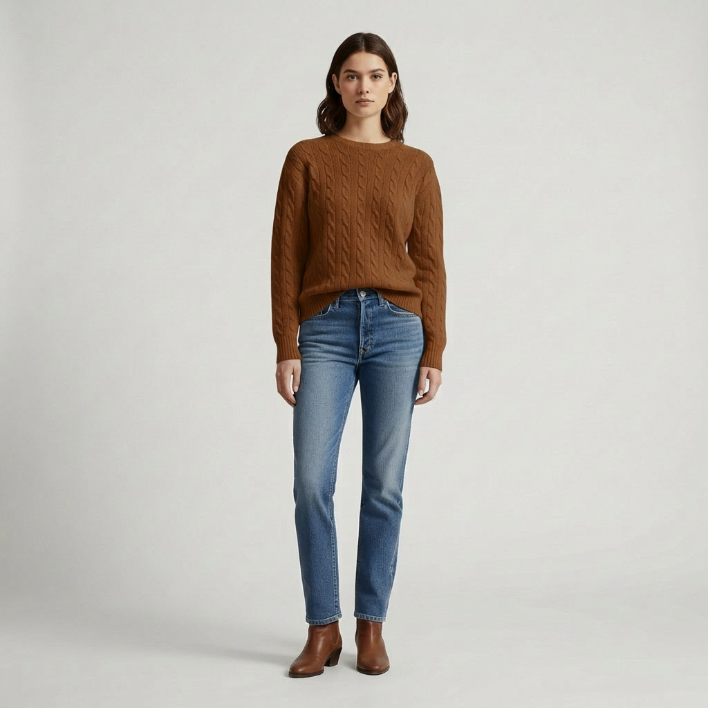 Ember Women’s Cable Knit Sweater | Long