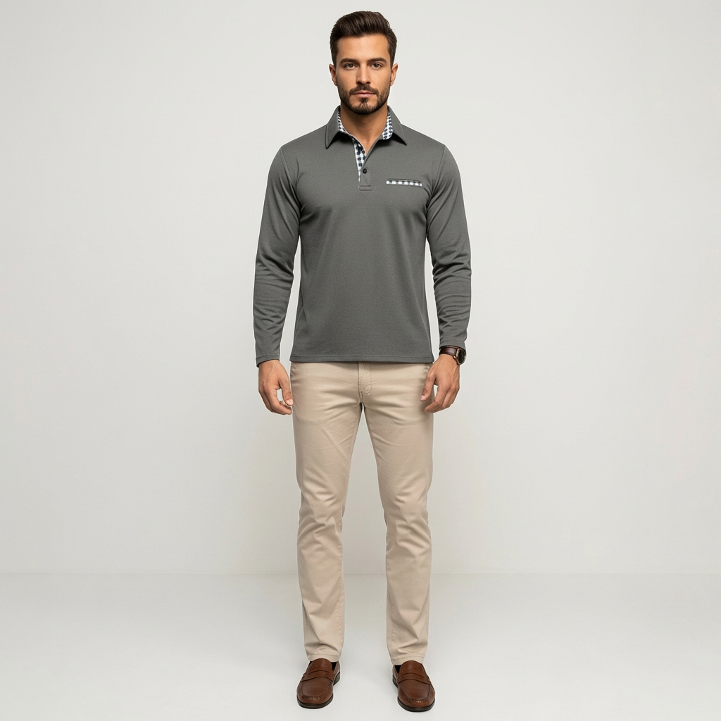 Wolf Men's Summer Polo Shirt | Long