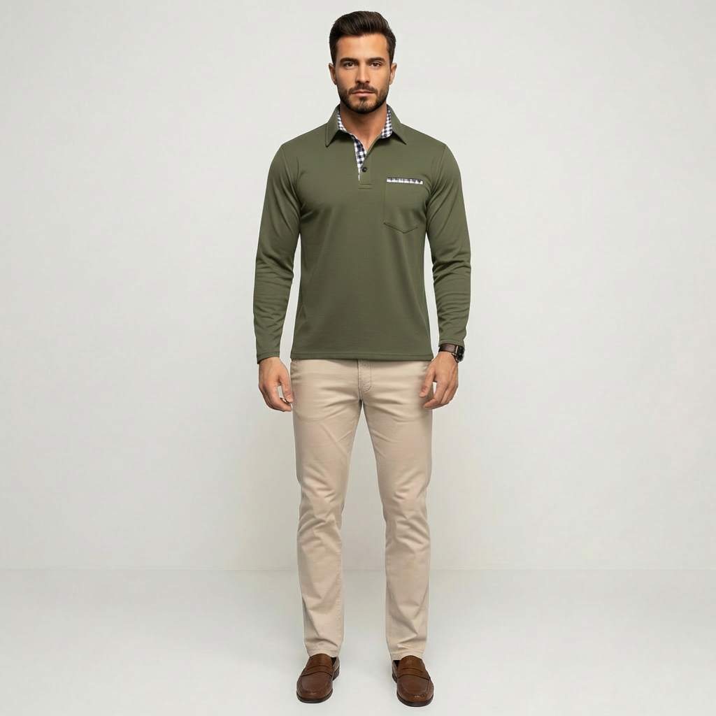 Wolf Men's Summer Polo Shirt | Long