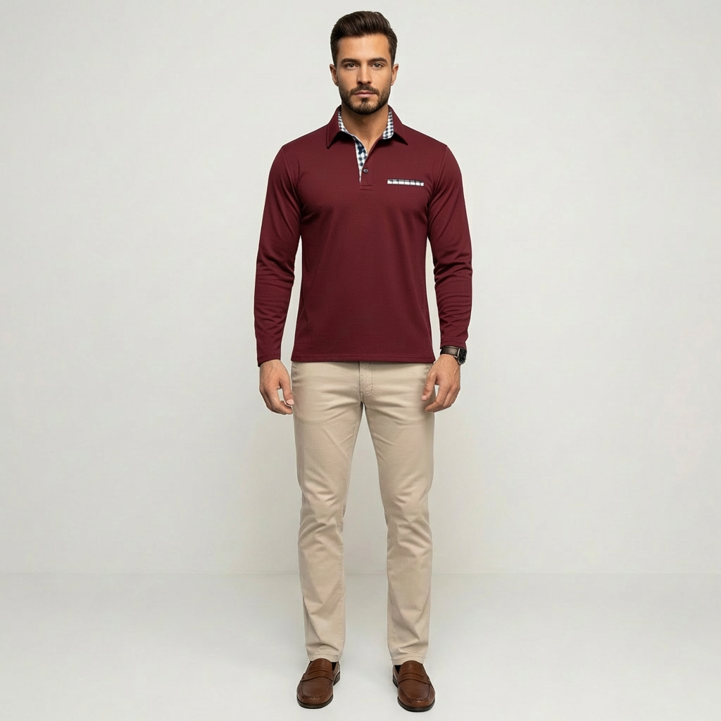 Wolf Men's Summer Polo Shirt | Long